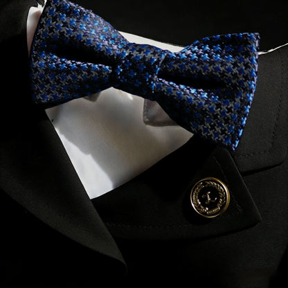 James – Blue Textured Bow Tie