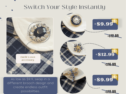 Sophie-French Elegance Cape Bandana with Optional Brooches
