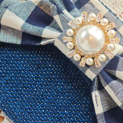 Lumi Pearl – Ivory Sunburst Pearl Brooch for Dogs | Classic Elegant Accent