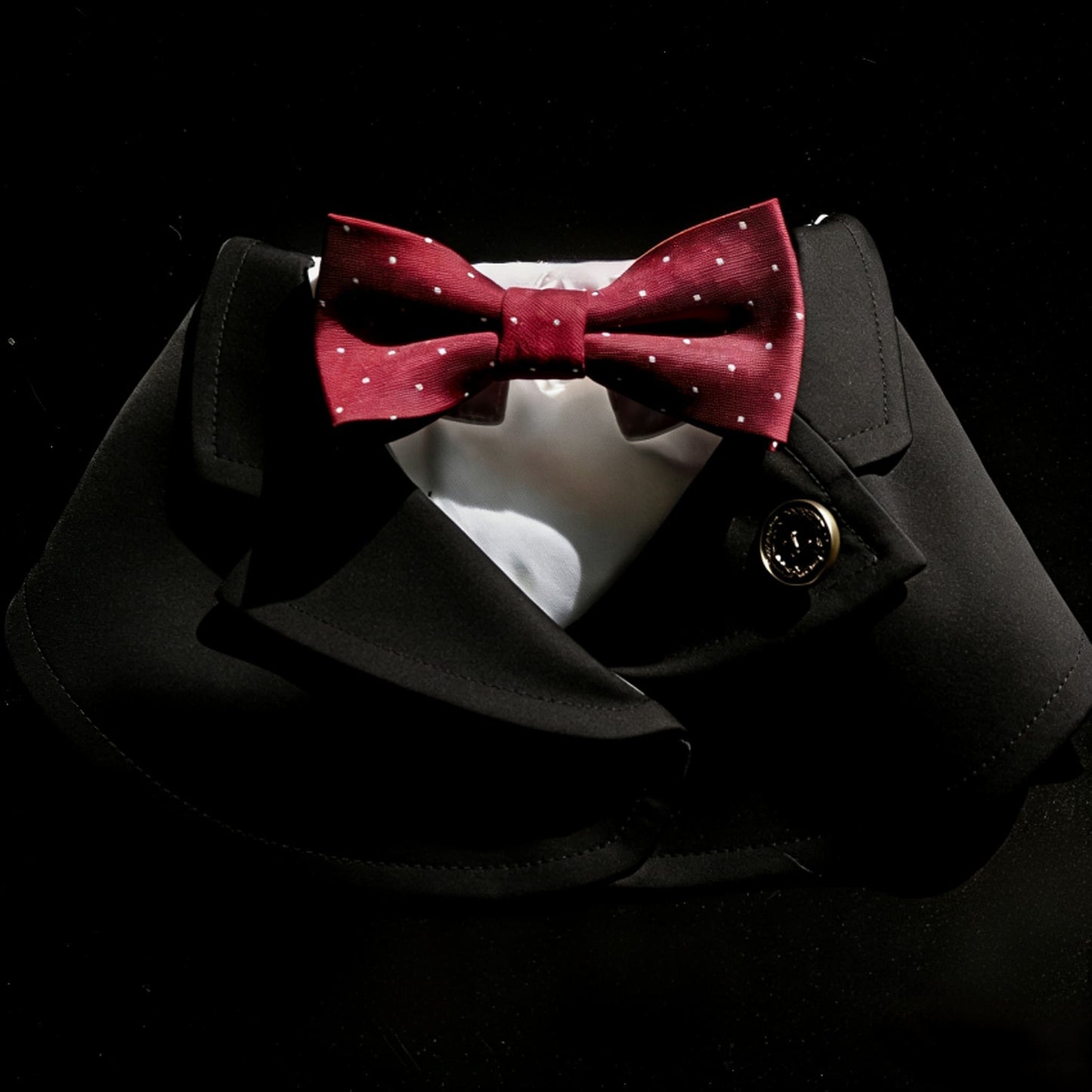 William – Burgundy Polka Dot Bow Tie