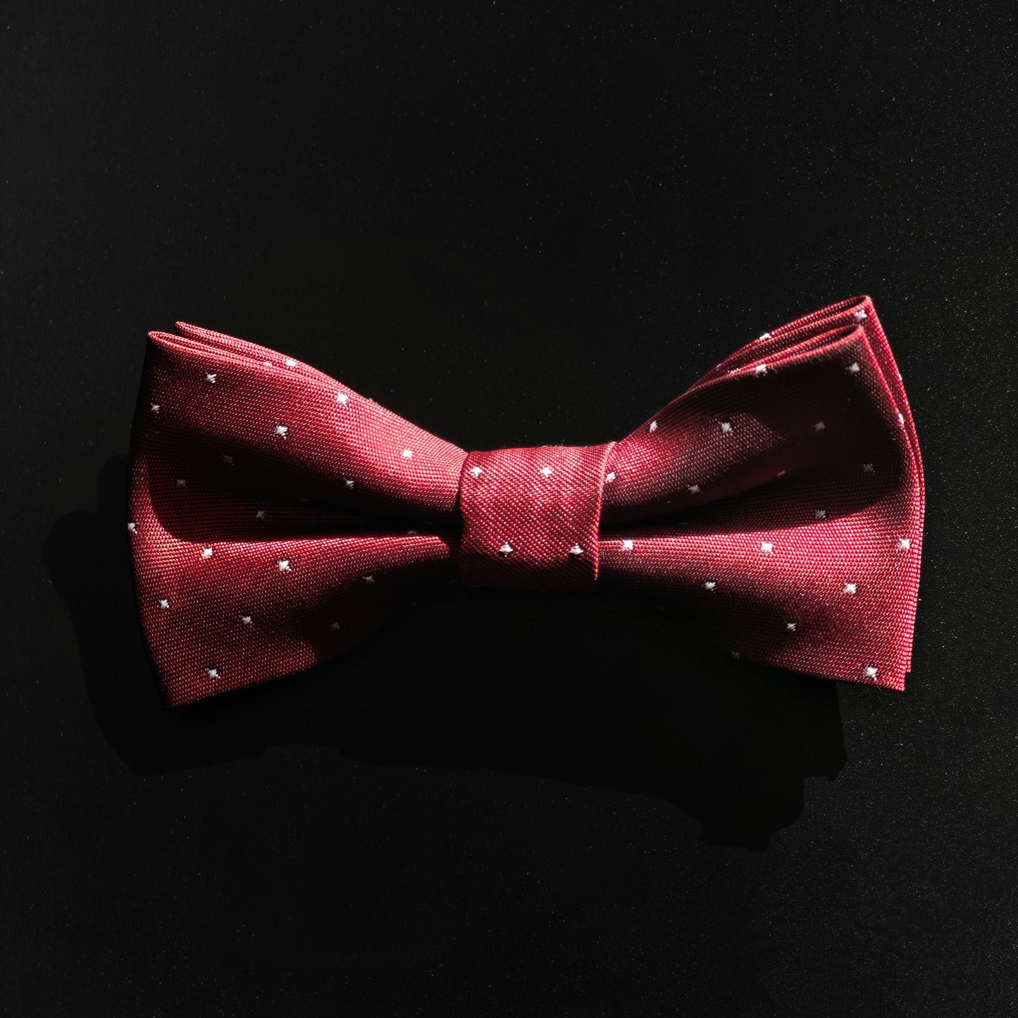 William – Burgundy Polka Dot Bow Tie