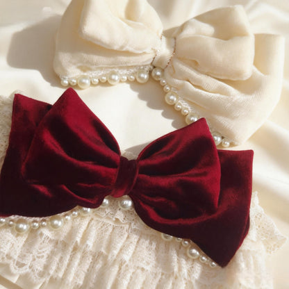 Barbara – Sweet Valentine Elegance Lace Collar with Bow Options