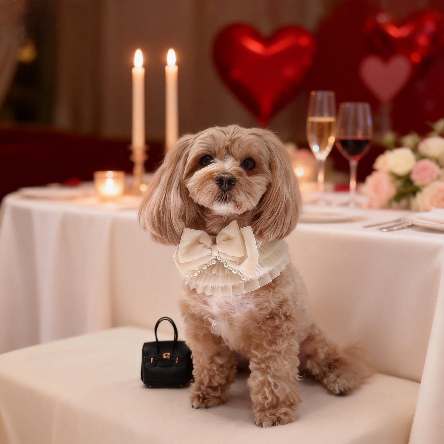 Barbara – Sweet Valentine Elegance Lace Collar with Bow Options