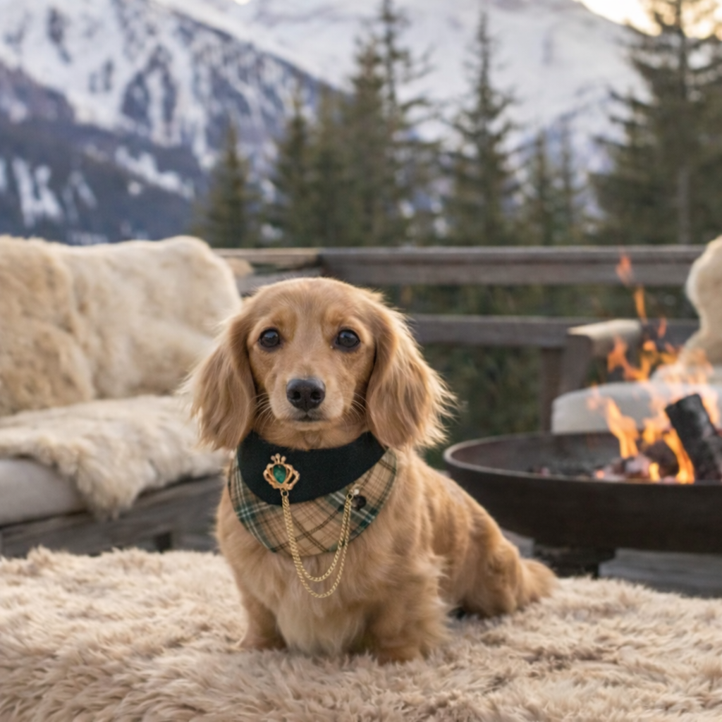 Pre-order|Elizabeth – Handmade Regal Plaid Bandana for Cats and Dogs