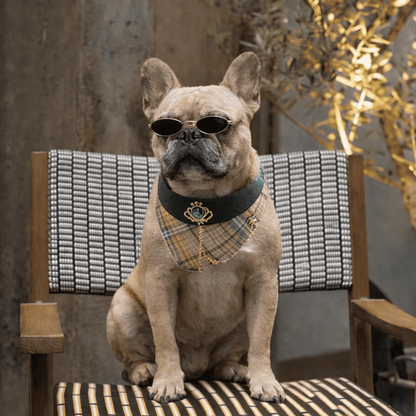 Pre-order|Elizabeth – Handmade Regal Plaid Bandana for Cats and Dogs