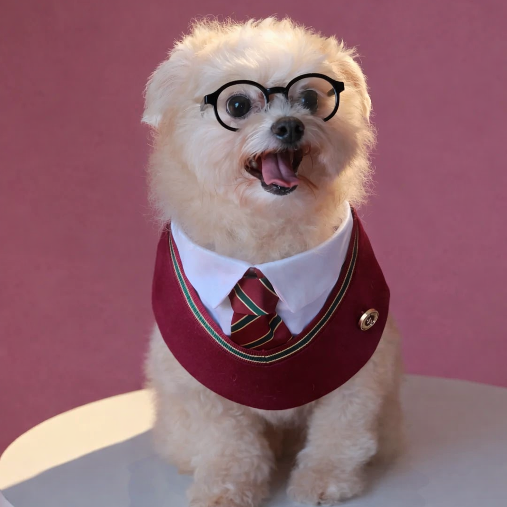 Ivy – Red & Green Preppy Dog Bandana | Stylish Occasion Wear