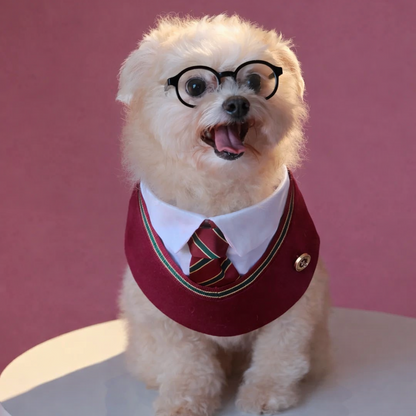 Ivy – Red & Green Preppy Dog Bandana | Stylish Occasion Wear