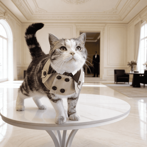 Edward – Handmade British Trench Coat One-Piece for cats