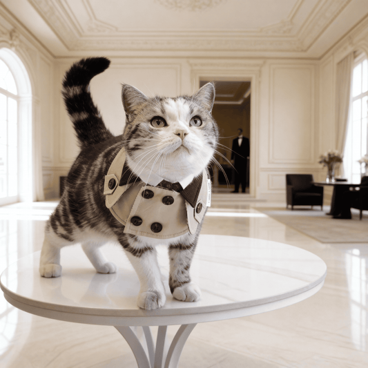 Edward – Handmade British Trench Coat One-Piece for cats