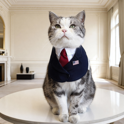 President – Red & Blue Tie Dog Suit | Formal Style