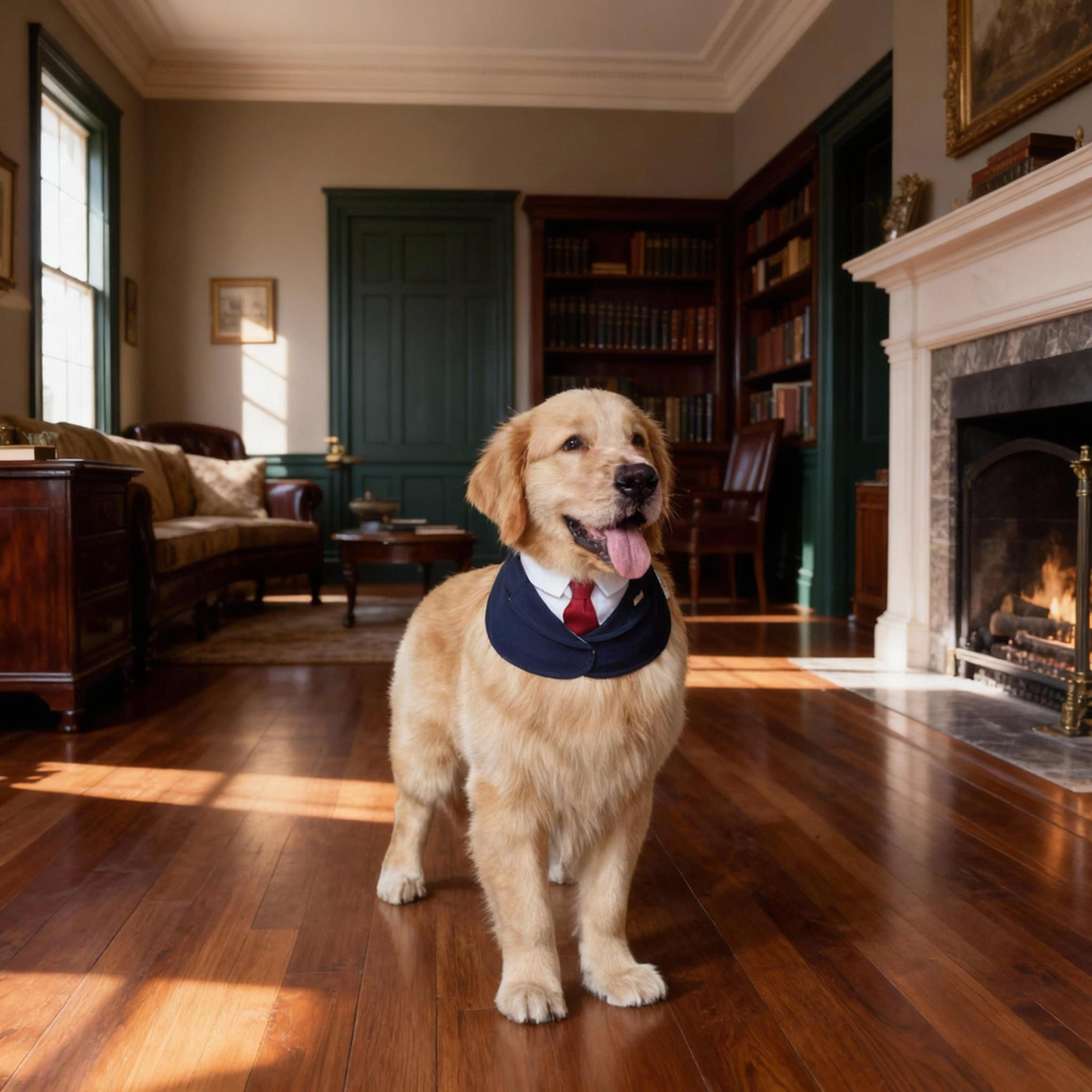 President – Red & Blue Tie Dog Suit | Formal Style