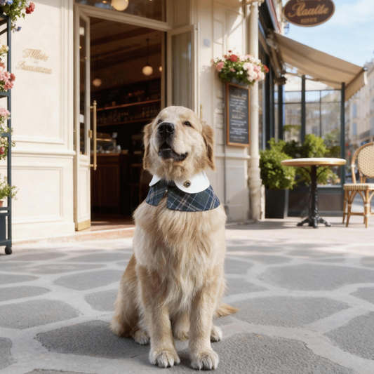 Evelyn - Green Plaid Dog Cape | Classic Elegance & Versatile Charm