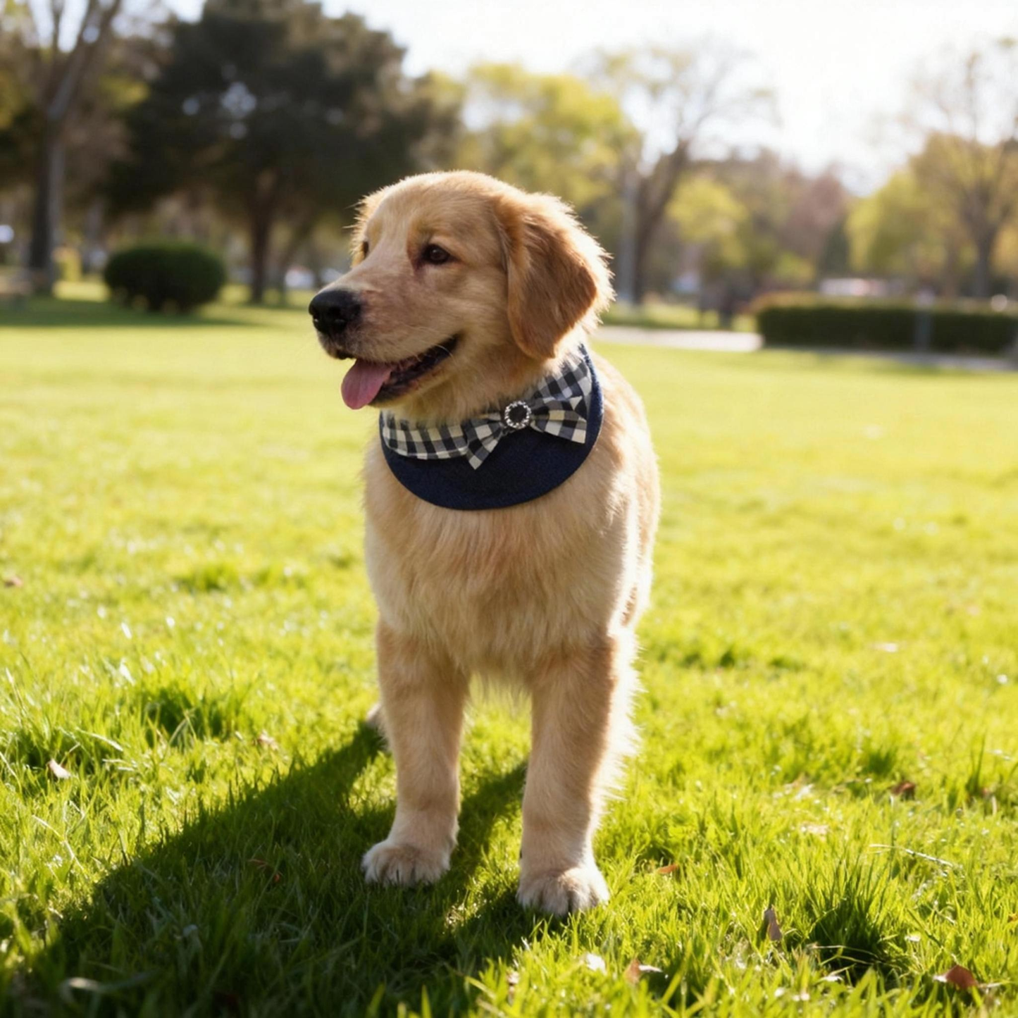 Jessie - Denim Bow Dog Cape | Western Charm & Stylish Design