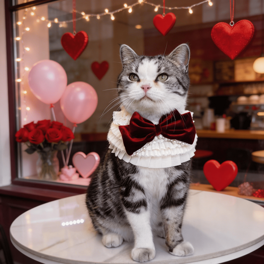 Barbara – Sweet Valentine Elegance Lace Collar with Bow Options
