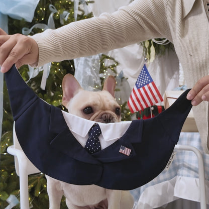 President – Red & Blue Tie Dog Suit | Formal Style